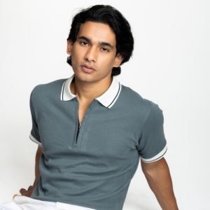 POLO IN SLATE GREEN