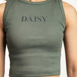 BODY FITTED WOMEN’S TANK TOP – OLIVE GREEN